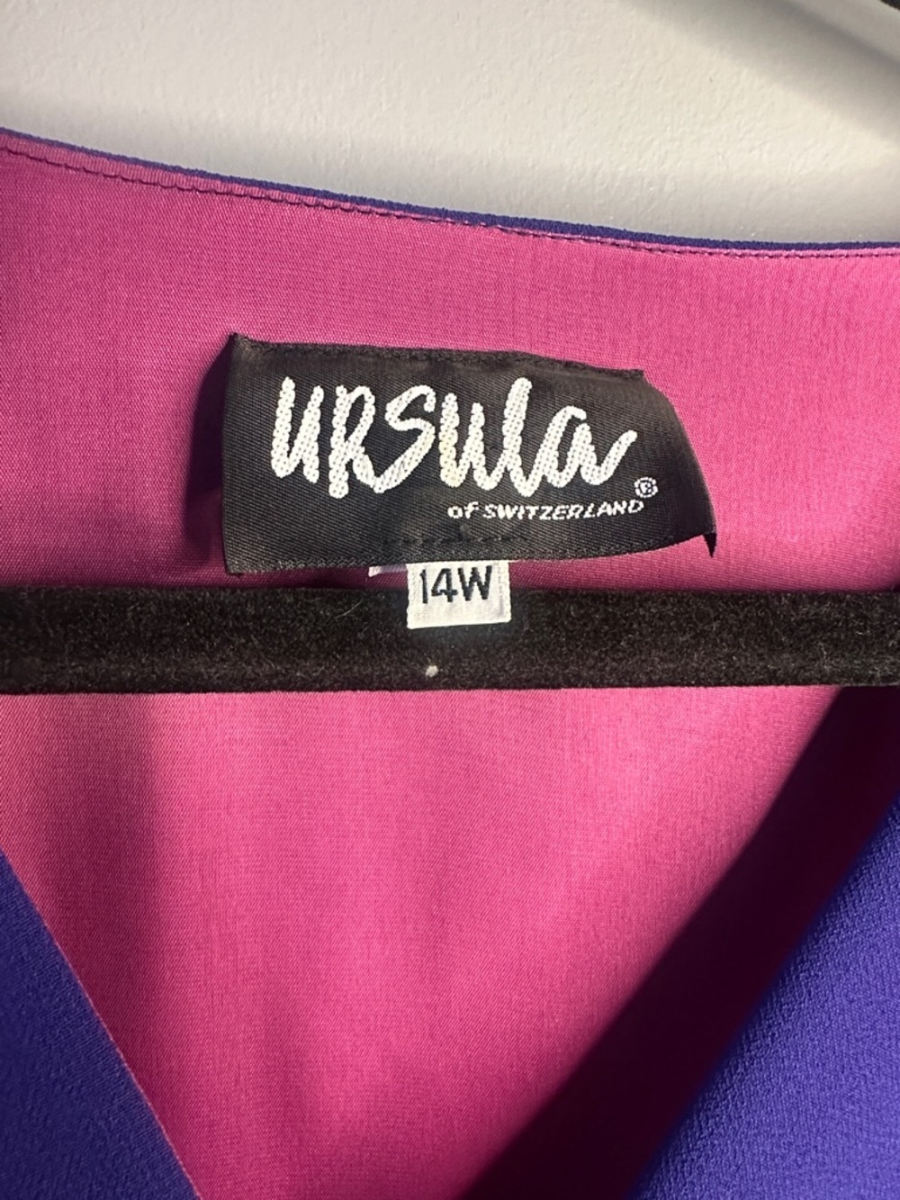 Ursula of Switzerland Purple Fancy Dress Size 14W Old money classic quiet luxury - Picture 5 of 7